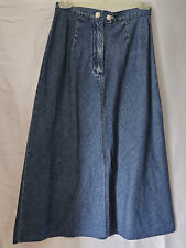Vintage Newport News A-Line Denim Skirt Women 8 Wash Cotton Fly Front