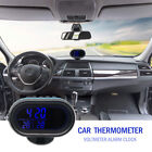 Auto KFZ Innen & Auen Digital LCD Thermometer Alarm Uhr Temperaturanzeige  B9W5