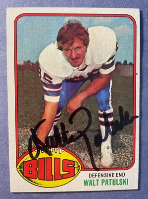 SIGNED WALT PATULSKI 1976 TOPPS FOOTBALL CARD AUTOGRAPHED - BILLS - Image 1 of 2