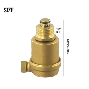 Gold Brass Automatic Vent Valve for Solar Water Heating System 1/2 - Picture 1 of 24