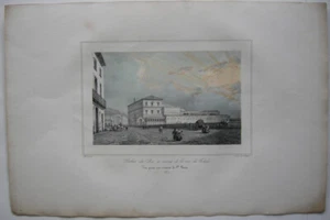 Neapel Napoli Palazzo reale Via Toledo Italia Orig. Lithografie Delpech Remond  - Picture 1 of 7