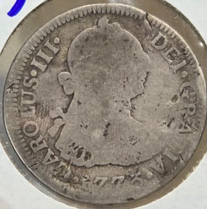 1773 Mexico 2 Reales Charles III, Good Condition & ~50 Yrs Before Independence! - Bild 1 von 4