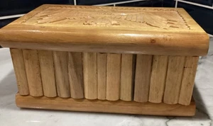 Eagle Puzzle Box Carved Wood Turkish 10” x 6” x 5” - Picture 1 of 6