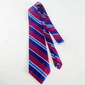 Polo Ralph Lauren Handmade 100% Silk Tie Red Blue Striped Classic Necktie, USA - Bild 1 von 4