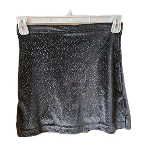 Minifalda negra con tela plateada brillante juniors.com para mujer talla S JRS - Imagen 1 de 5