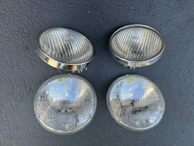 W123 Mercedes Headlights And Fog Lights 4 Pcs. All Working - Image 1 of 4