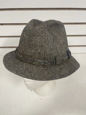 Chapéu Stetson Fedora vintage tamanho 7 1/8 e lã creme e algodão - Imagem 1 de 4