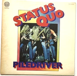 STATUS QUO "Piledriver" rare 1972 Japan VERTIGO PROMO white Lp w/lyrics EX - Picture 1 of 3