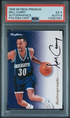 1996 SKYBOX PREMIUM АВТОГРАФЫ DELL CURRY Auto 8 - Изображение 1 из 3