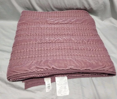 Threshold Twin Twin Extra Long Boho Lofty Velvet Quilt Comforter SoldOut Purple  - Image 1 of 3