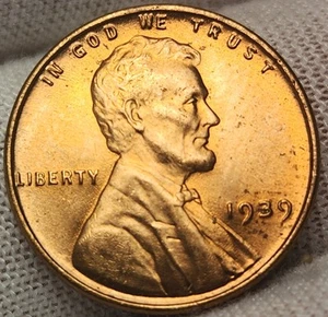 Centavo Lincoln Wheat 1939, hermoso y brillante centavo BU, LC-39Pa - Imagen 1 de 6