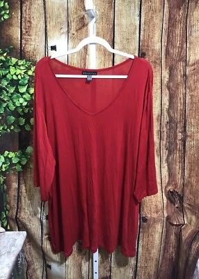 NWT! Attention V-neck Blouse Size 4X Red, B-31 - Image 1 of 3