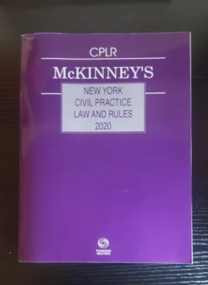 Thomson Reuters CPLR McKinney's NY Civil Practice Law and Rules 2020 - Image 1 of 2