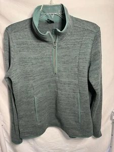Kuhl Women's Ascendyr 1/4 Zip Pockets Soft Fleece Green Mottled Sweater XL Women - Picture 1 of 19