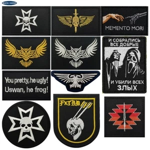 WarHammer 40K Templar Skull Embroidery Tactical Patch Outdoor Bag Morale Badge - Picture 1 of 26