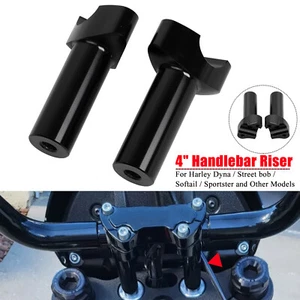 4" Straight Handlebar Risers For Harley Iron 883 Night Train Softail Super Glide - Picture 1 of 14