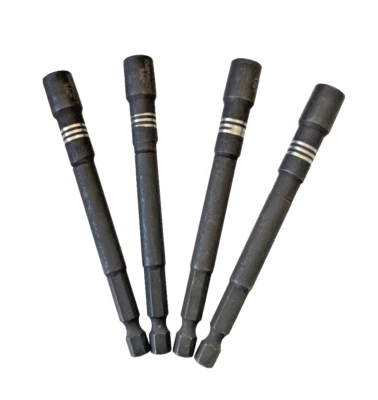 ENKAY PRODUCTS 4 pieces 1/4 x 4 " Impact Nut Driver Black - Image 1 of 4