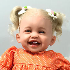 22" Reborn Baby Doll Lifelike Silly Smile Vinyl Soft Toddler Doll Girl