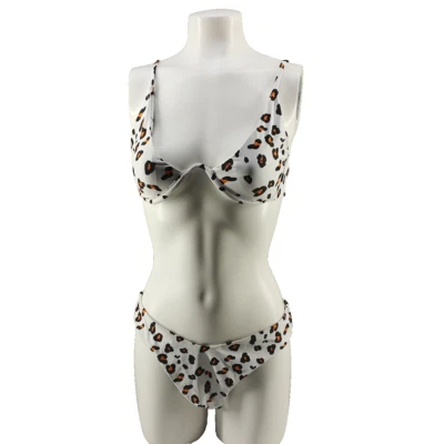 Traje de baño ZAFUL Resort 2 piezas talla 8 estampado de leopardo con aros acolchado Foto 1 de 4