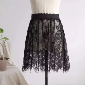 2 Length Sexy Lace Mesh Skirt Elegant Tulle Mini Skirts Womens Skirt Ladies - Picture 1 of 16