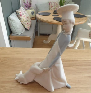 Vintage Lladro "Cook In Trouble" Figur #4608 Junge mit Schwein Rentner - Bild 1 von 7