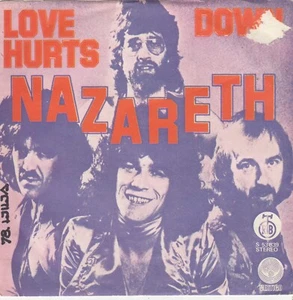 NAZARETH LOVE HURTS UNIQUE COVER AND LABEL 1975 RECORD YUGOSLAVIA 7" PS SINGLE - Picture 1 of 4