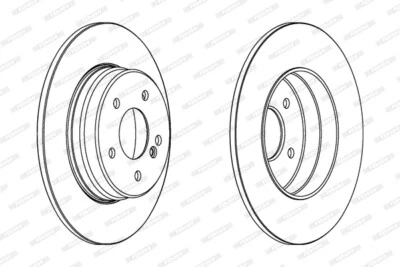 2x Brake Disc for MERCEDES-BENZ:SL,CLK,SLK,W202,W203 424674 1244231112 - Image 1 of 3
