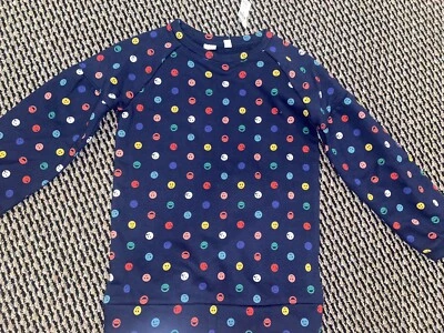 Nuevo con etiquetas Vestido Suéter Escolar Gap Niños Niñas Azul Marino Arco Iris Cara Smiley 4 Talla M 8/10 Foto 1 de 3