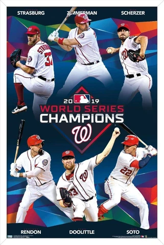 2019 MLB WASHINGTON NATIONALS WORLD SERIES CHAMPIONS POSTER NEW 22x34 FREE SHIP Cover