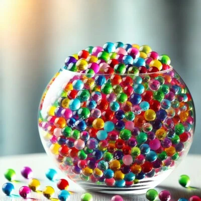 1000 EXPANDING WATER BALLS BEADS FAST GROWING CRYSTAL VASE DECORATION FILLER UK - Image 1 of 2