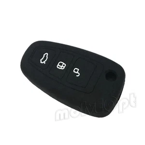 Silicone Key Case Jacket Cover Holder For Mazda BT50 BT-50 Black Protecting Fob - Picture 1 of 3