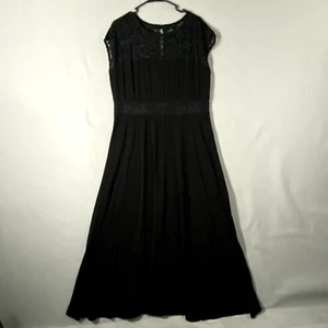 Torrid Illusion Jersey schwarz Spitzenoberteil lang Maxikleid Damen Größe 1X - Bild 1 von 10