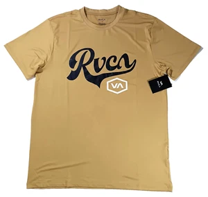 RVCA Escape Herren L/G Active Gold Crew Jersey Tee Kurzarm Boardrider Shirt - Bild 1 von 5