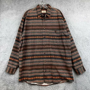 Vintage CASA MODA Mens  Shirt Size 42 Large Brown Flannel - Picture 1 of 9