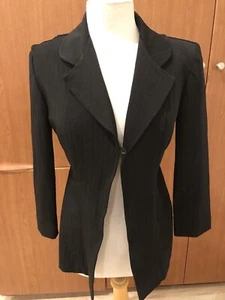 Breakin' Loose Blazer Women's Size 7/8 Long Sleeve Collared One Button Black - Picture 1 of 5