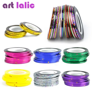 10Pcs Choose Color Rolls Striping Tape Line Nail Art Tips Decoration Sticker DIY - Picture 1 of 31