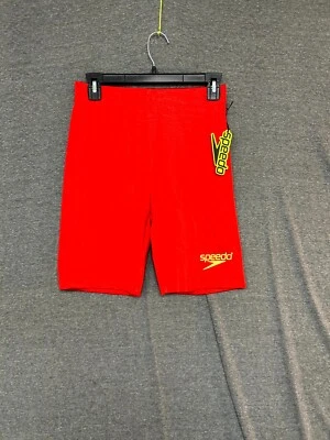 Pantalones Cortos de Natación Forever 21 Speedo Hombres Medianos Rojos Elastizados Frente Plano Tiro Medio Pull-On Foto 1 de 4