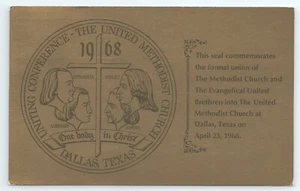 Postcard Uniting Conference The United Methodist Church Dallas Texas Seal c1968 - Picture 1 of 2