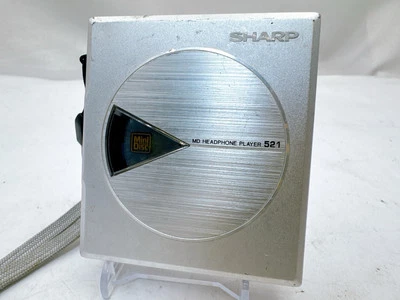 Sharp MD-ST521 MiniDisc Player Silver Tested Working Japan MD Player Vintage - Image 1 of 4