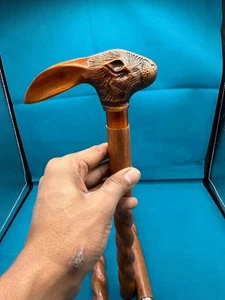 Par de 5 bastones con mango de conejo bastón de madera victoriano bastón regalo - Imagen 1 de 9