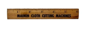 1920s 6” Wood Ruler MAIMIN CLOTH CUTTING MACHINES San Francisco Apparel Sewing - Picture 1 of 4