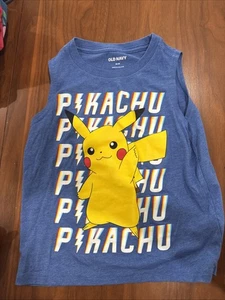 Blue Boys Small Old Navy Pikachu Tank Top - Picture 1 of 2