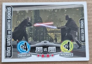 Star Wars Force Attax Película Serie 1 Mace Windu vs Darth Sidious 168 - Imagen 1 de 1