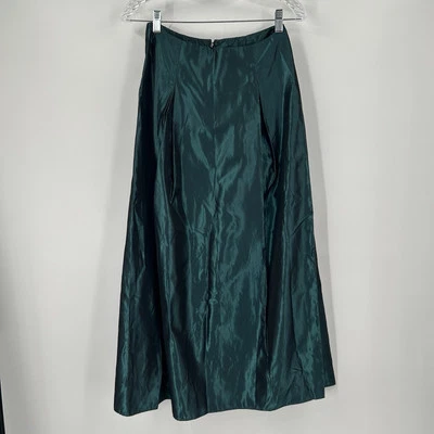 Falda Larga Gunne Sax Jessica Millenium 2000 Vintage Talla 7 (26" Cintura) Verde Azulado Foto 1 de 4