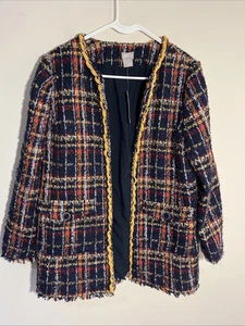 chicos size 1 Tweed Mid length Career Church Blazer New - Picture 1 of 9