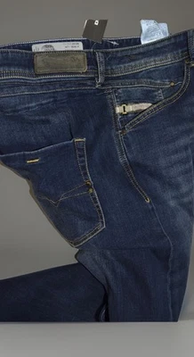 NOVO jeans masculino DIESEL BELTHER 0814W tamanho W38 L34 perna alta elástica fina afunilada - Imagem 1 de 4
