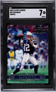 2002 Playoff Honors #55 Tom Brady SAMPLE SGC 7 NEAR MINT - Picture 1 of 2