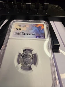Moneda de diez centavos Roosevelt 1961 de prueba certificada PF 67 ¡Por NGC! - Imagen 1 de 2