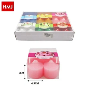 Set 24 Pezzi Candele Colorate Profumate Colorate 6x4.5cm hmj - Foto 1 di 1