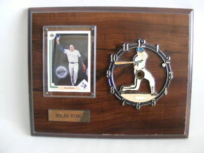 Nolan Ryan Texas Rangers Clock Limited Edition Vintage Sport Plaque MLB Baseball - Image 1 of 4